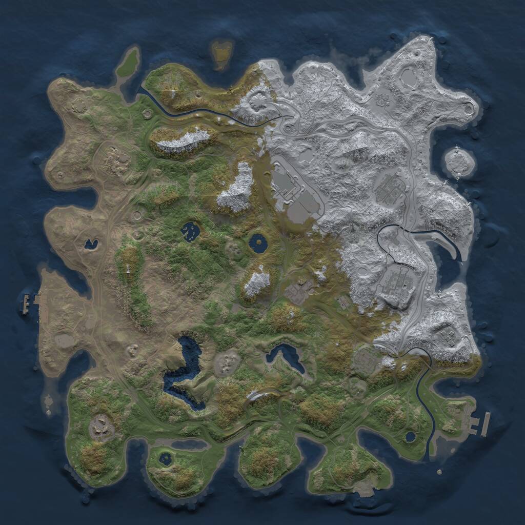 Rust Map: Procedural Map, Size: 4250, Seed: 59311825, 15 Monuments