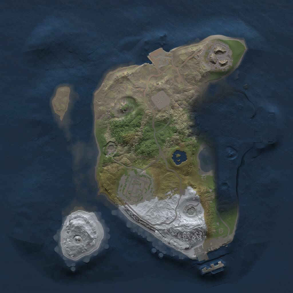 Rust Map: Procedural Map, Size: 2000, Seed: 62674, 6 Monuments
