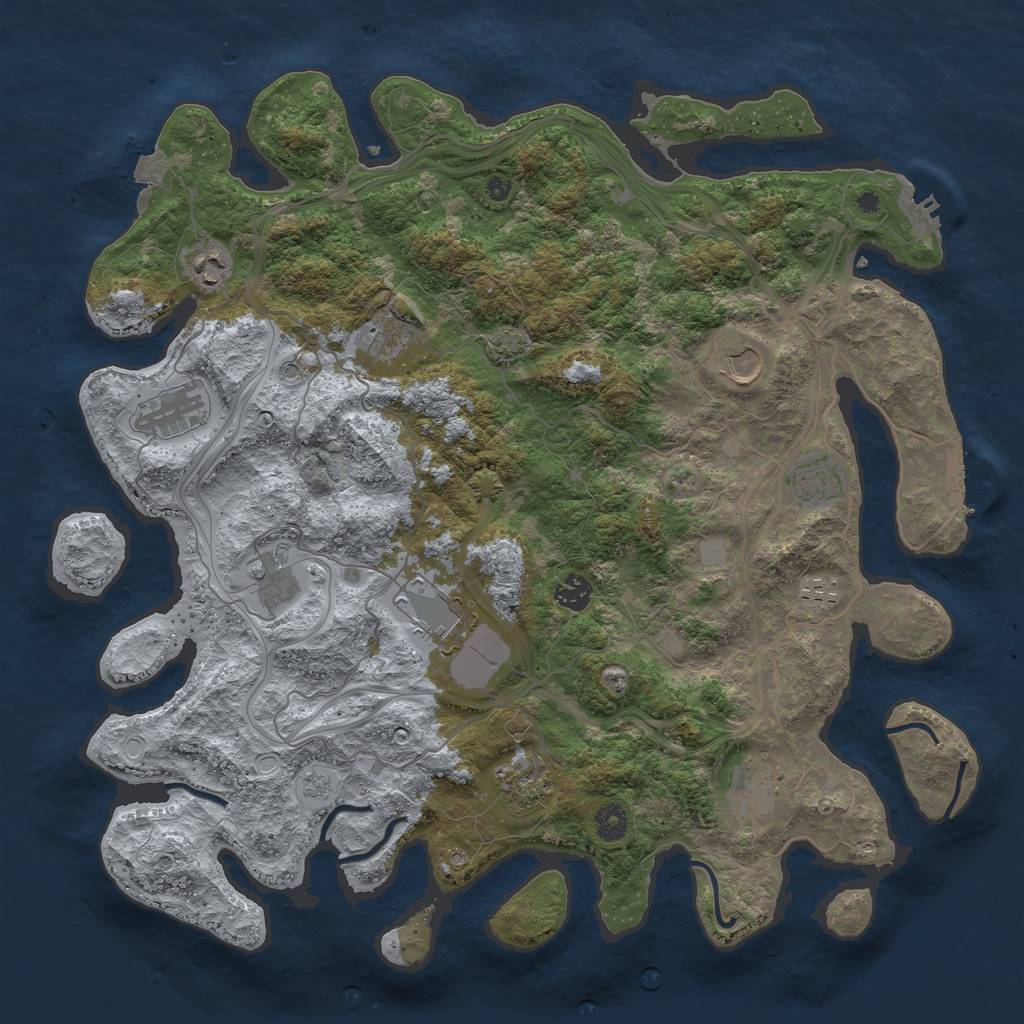 Rust Map: Procedural Map, Size: 4250, Seed: 32637, 19 Monuments