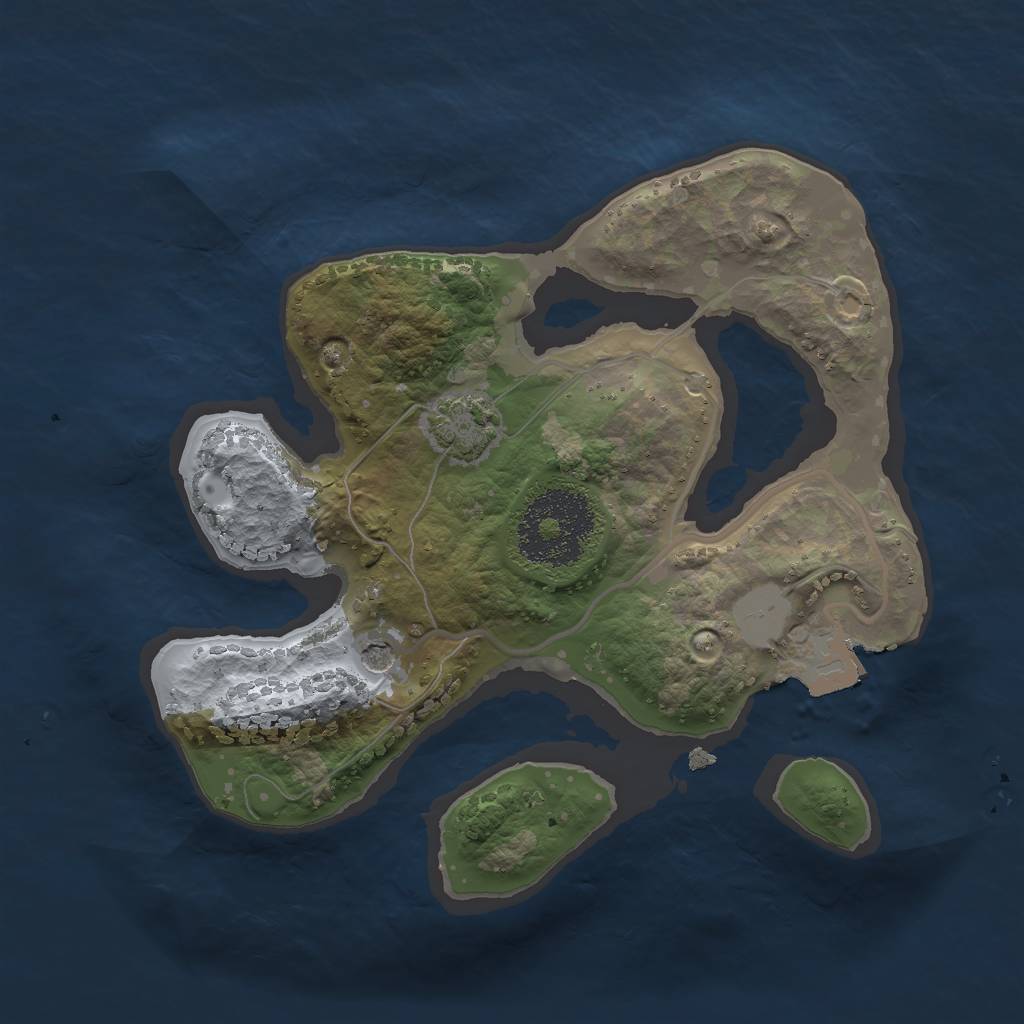 Rust Map: Procedural Map, Size: 2000, Seed: 1631234866, 5 Monuments