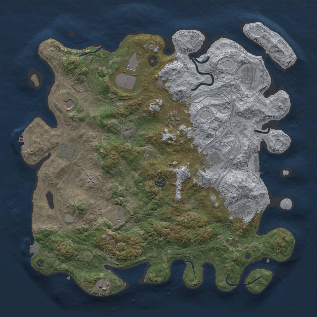 Rust Map: Procedural Map, Size: 4250, Seed: 59030431, 19 Monuments