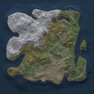 Thumbnail Rust Map: Procedural Map, Size: 3000, Seed: 259, 15 Monuments