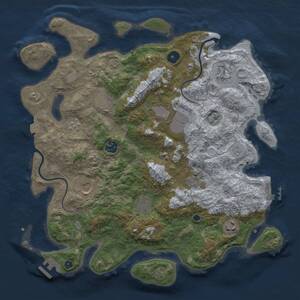Thumbnail Rust Map: Procedural Map, Size: 3800, Seed: 319067, 15 Monuments