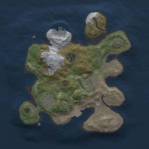 Thumbnail Rust Map: Procedural Map, Size: 2500, Seed: 1325757880, 9 Monuments