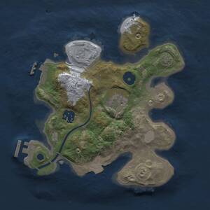 Thumbnail Rust Map: Procedural Map, Size: 2500, Seed: 1325757880, 7 Monuments