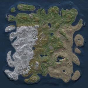 Thumbnail Rust Map: Procedural Map, Size: 4500, Seed: 1603550540, 15 Monuments