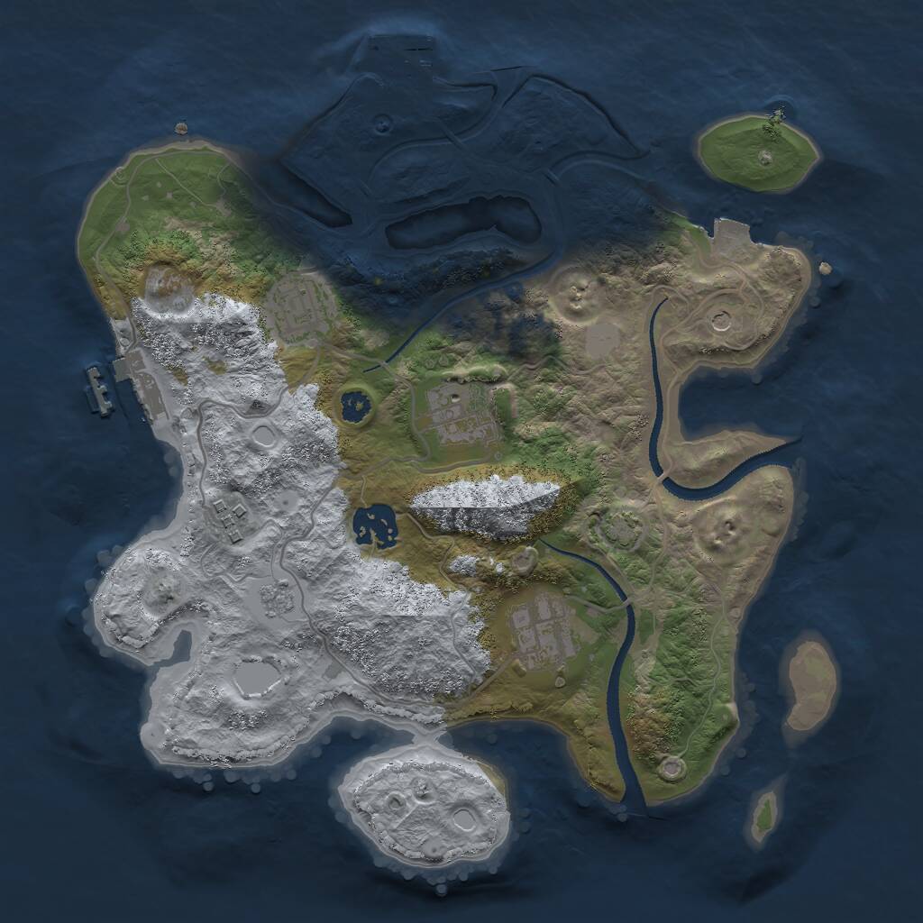 Rust Map: Procedural Map, Size: 3000, Seed: 1473597546, 11 Monuments