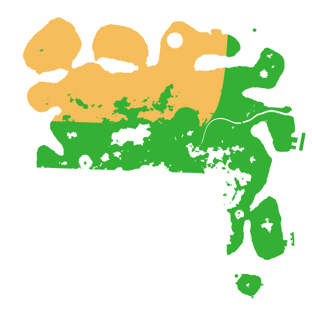 Biome Rust Map: Procedural Map, Size: 3500, Seed: 4614489