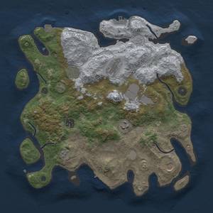 Thumbnail Rust Map: Procedural Map, Size: 3500, Seed: 476626885, 15 Monuments