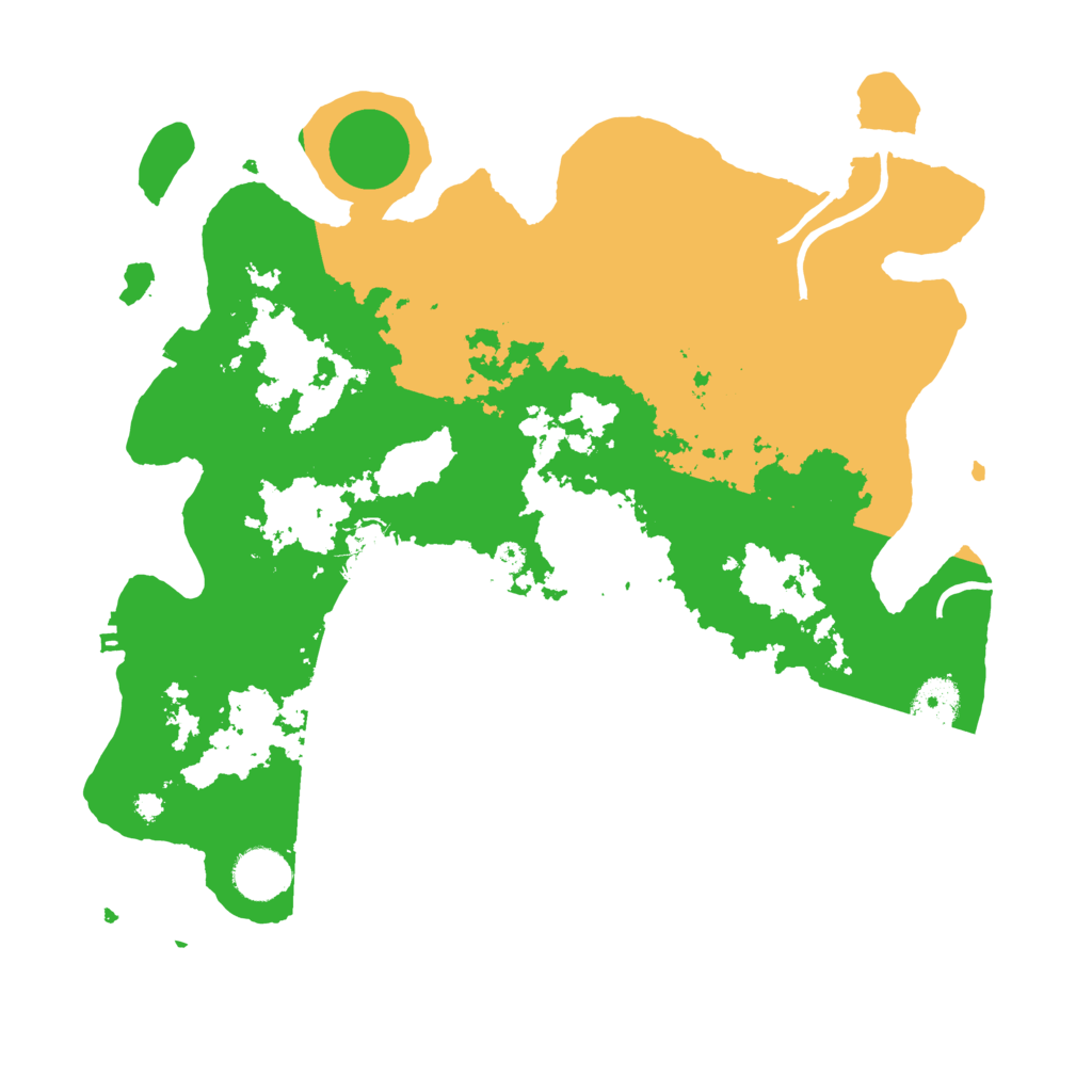Biome Rust Map: Procedural Map, Size: 3600, Seed: 57709159