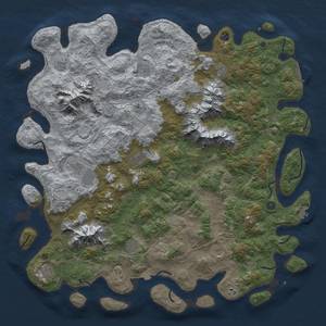 Thumbnail Rust Map: Procedural Map, Size: 5500, Seed: 909090909, 19 Monuments