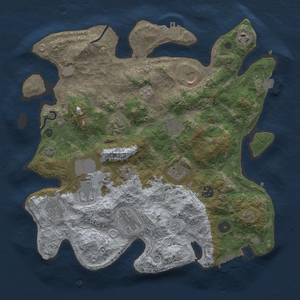 Thumbnail Rust Map: Procedural Map, Size: 3700, Seed: 1949405748, 18 Monuments