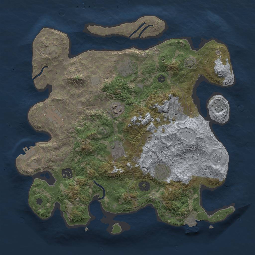 Rust Map: Procedural Map, Size: 3400, Seed: 7863100, 15 Monuments