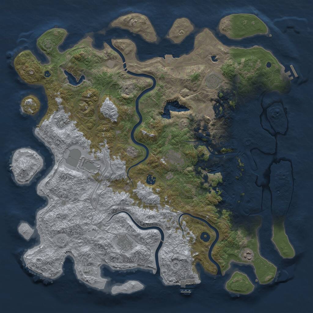 Rust Map: Procedural Map, Size: 4800, Seed: 1608713013, 15 Monuments