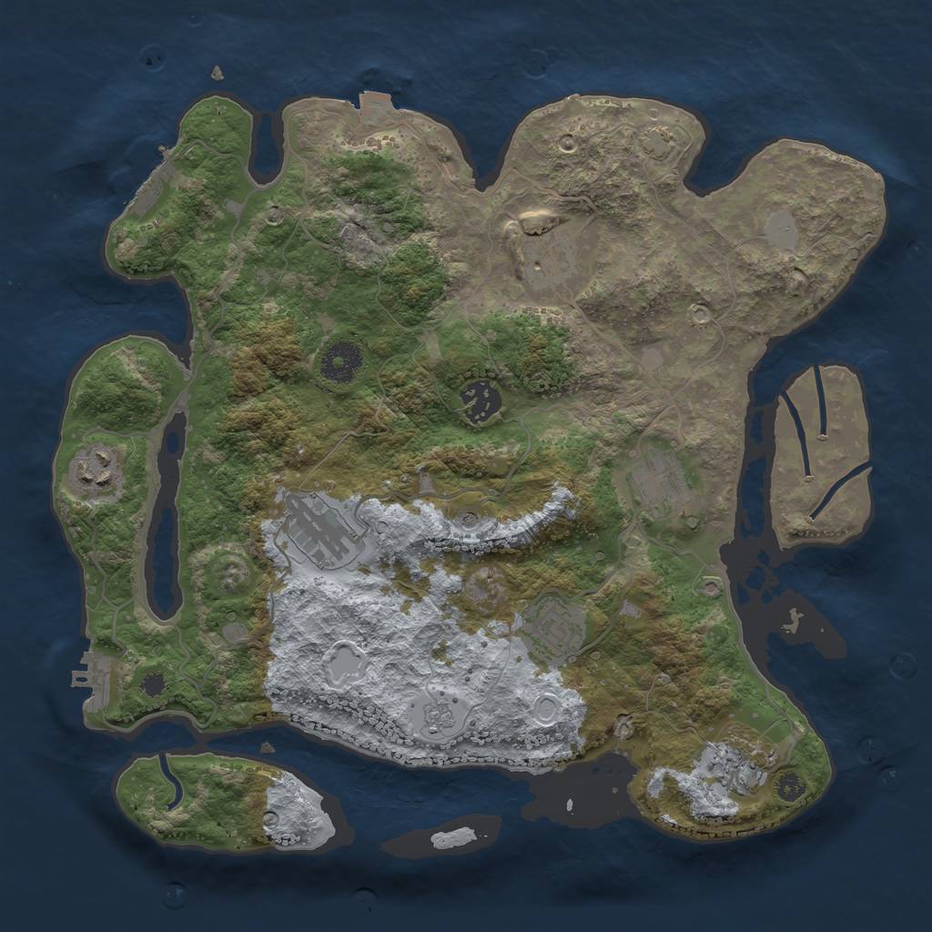 Rust Map: Procedural Map, Size: 3400, Seed: 96790140, 15 Monuments