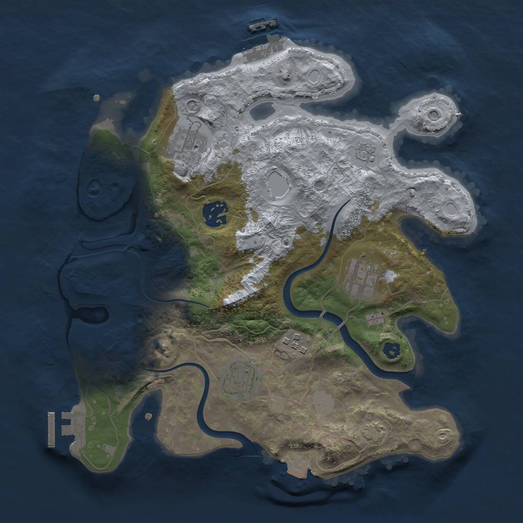 Rust Map: Procedural Map, Size: 3000, Seed: 10816564, 11 Monuments