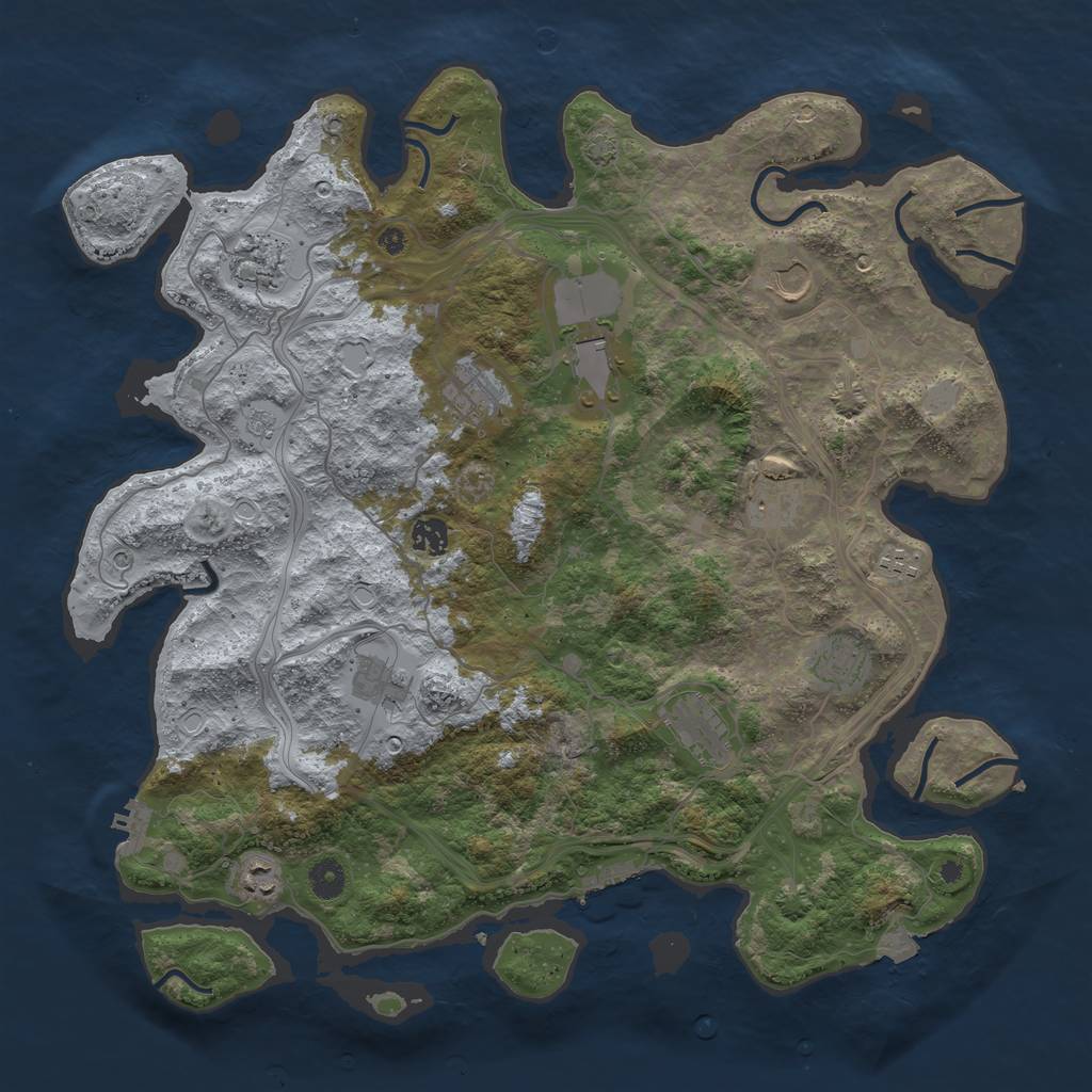 Rust Map: Procedural Map, Size: 4300, Seed: 26817463, 19 Monuments