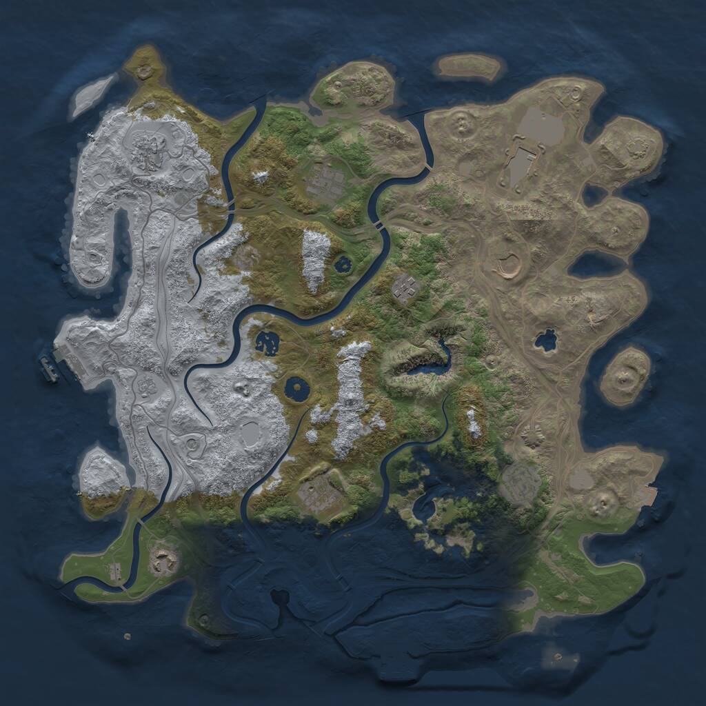 Rust Map: Procedural Map, Size: 4250, Seed: 28863598, 15 Monuments
