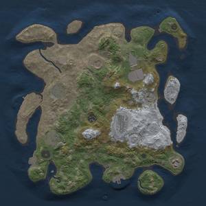 Thumbnail Rust Map: Procedural Map, Size: 3500, Seed: 36700156, 15 Monuments