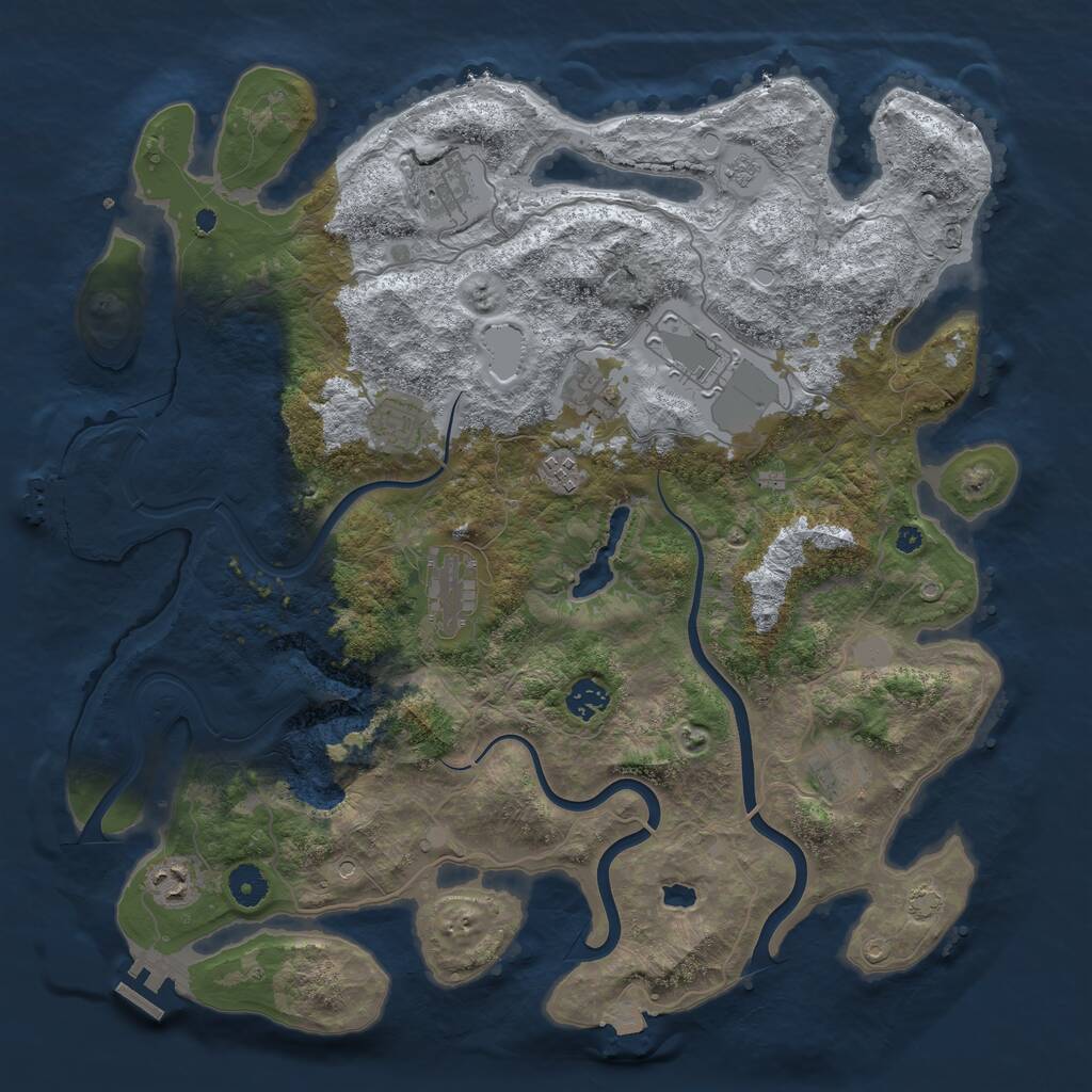 Rust Map: Procedural Map, Size: 4100, Seed: 79649824, 15 Monuments