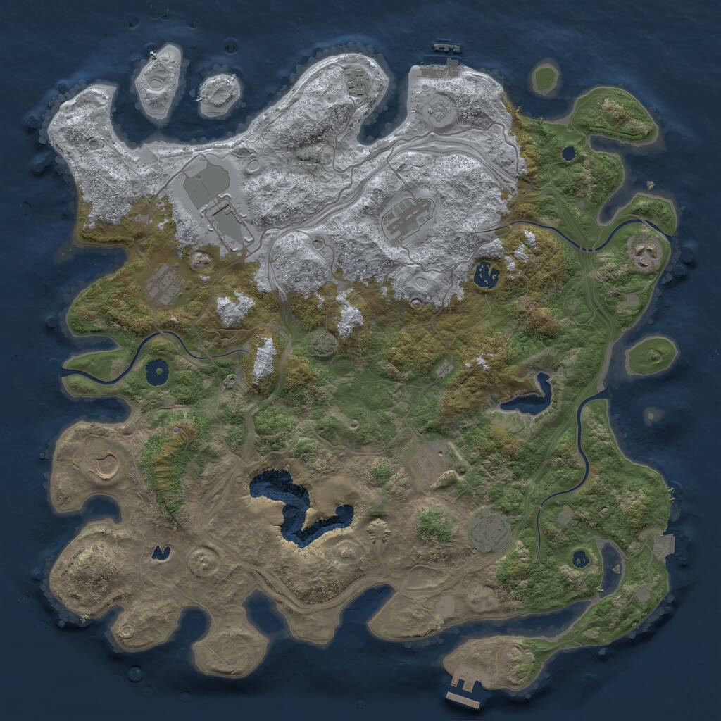 Rust Map: Procedural Map, Size: 4250, Seed: 14092458, 15 Monuments