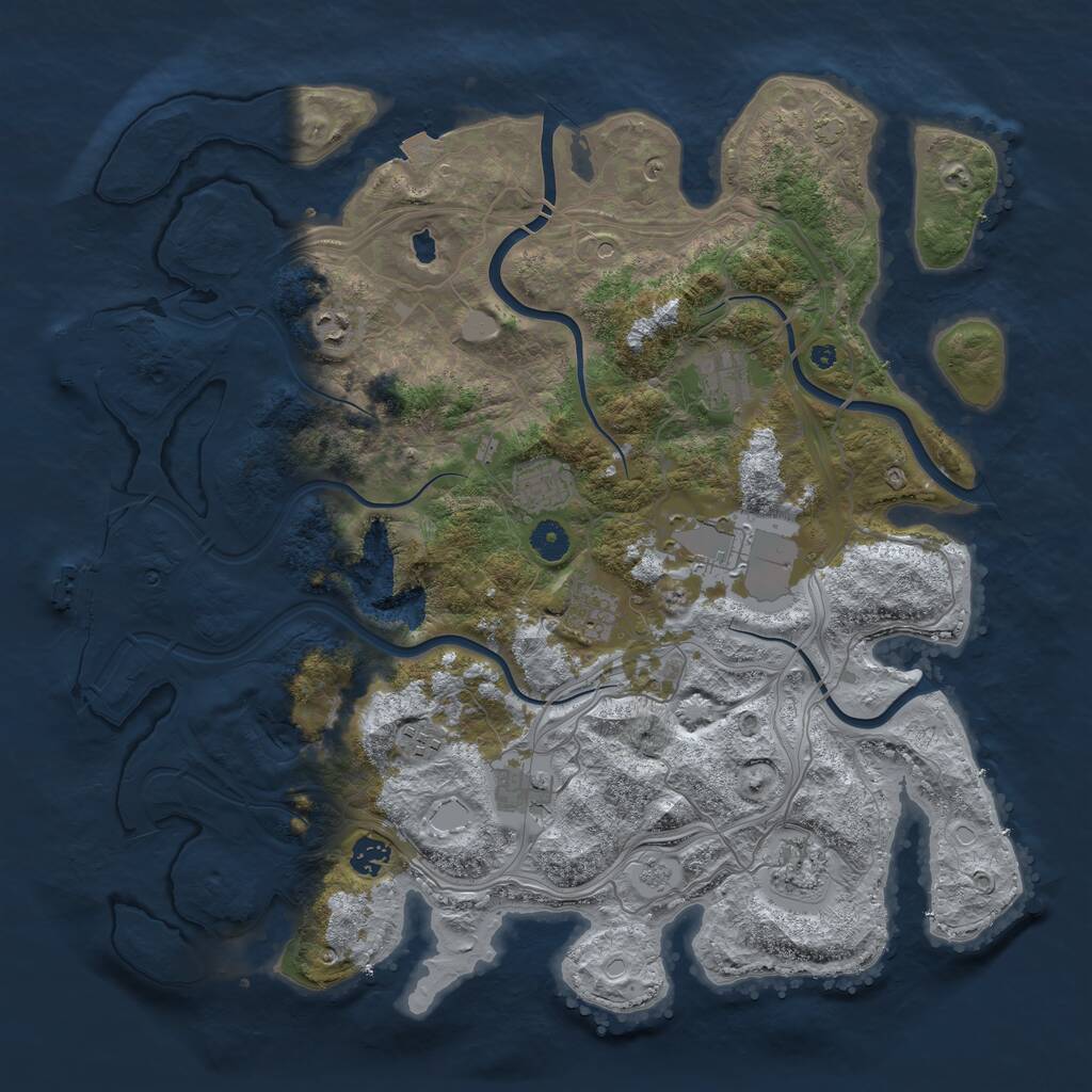 Rust Map: Procedural Map, Size: 4250, Seed: 38799576, 15 Monuments