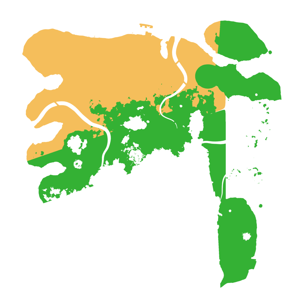 Biome Rust Map: Procedural Map, Size: 3400, Seed: 34990744