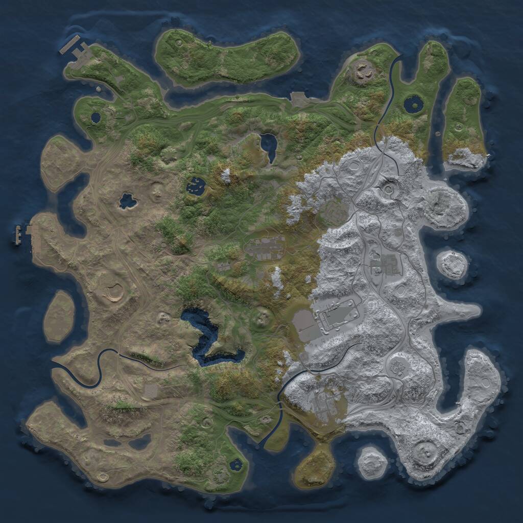 Rust Map: Procedural Map, Size: 4250, Seed: 57834721, 14 Monuments