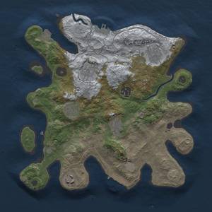 Thumbnail Rust Map: Procedural Map, Size: 3000, Seed: 1917559065, 14 Monuments