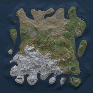 Thumbnail Rust Map: Procedural Map, Size: 3500, Seed: 1988420, 14 Monuments