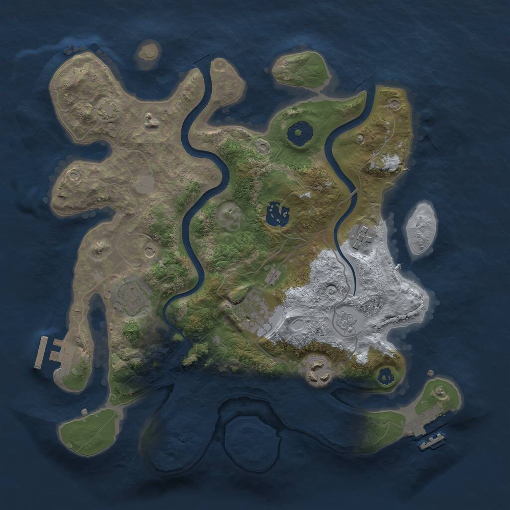 Rust Map: Procedural Map, Size: 3105, Seed: 13828, 11 Monuments