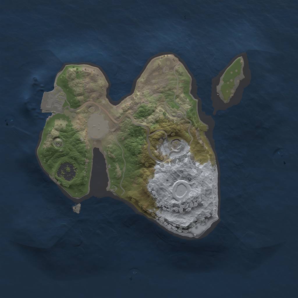 Rust Map: Procedural Map, Size: 1666, Seed: 64521345, 4 Monuments