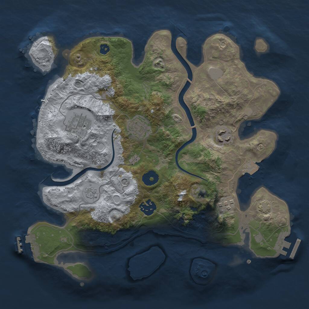 Rust Map: Procedural Map, Size: 3000, Seed: 10146, 11 Monuments