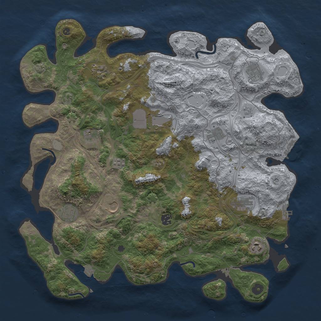 Rust Map: Procedural Map, Size: 4300, Seed: 81805713, 19 Monuments