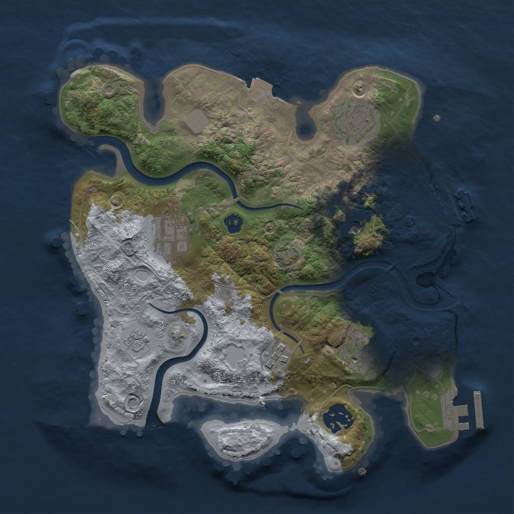 Rust Map: Procedural Map, Size: 2750, Seed: 31337, 11 Monuments