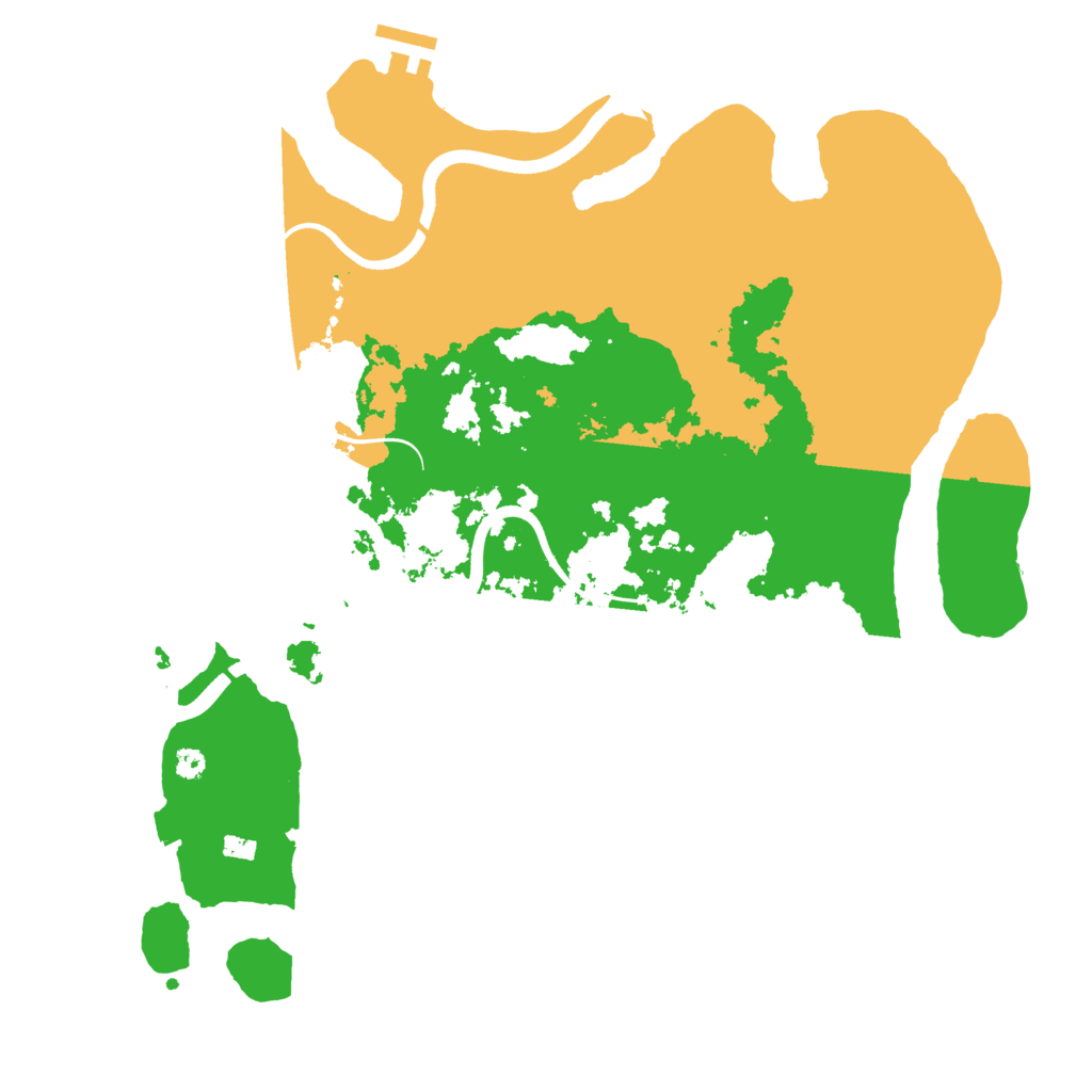 Biome Rust Map: Procedural Map, Size: 3600, Seed: 30297431