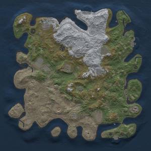 Thumbnail Rust Map: Procedural Map, Size: 4250, Seed: 490174805, 19 Monuments