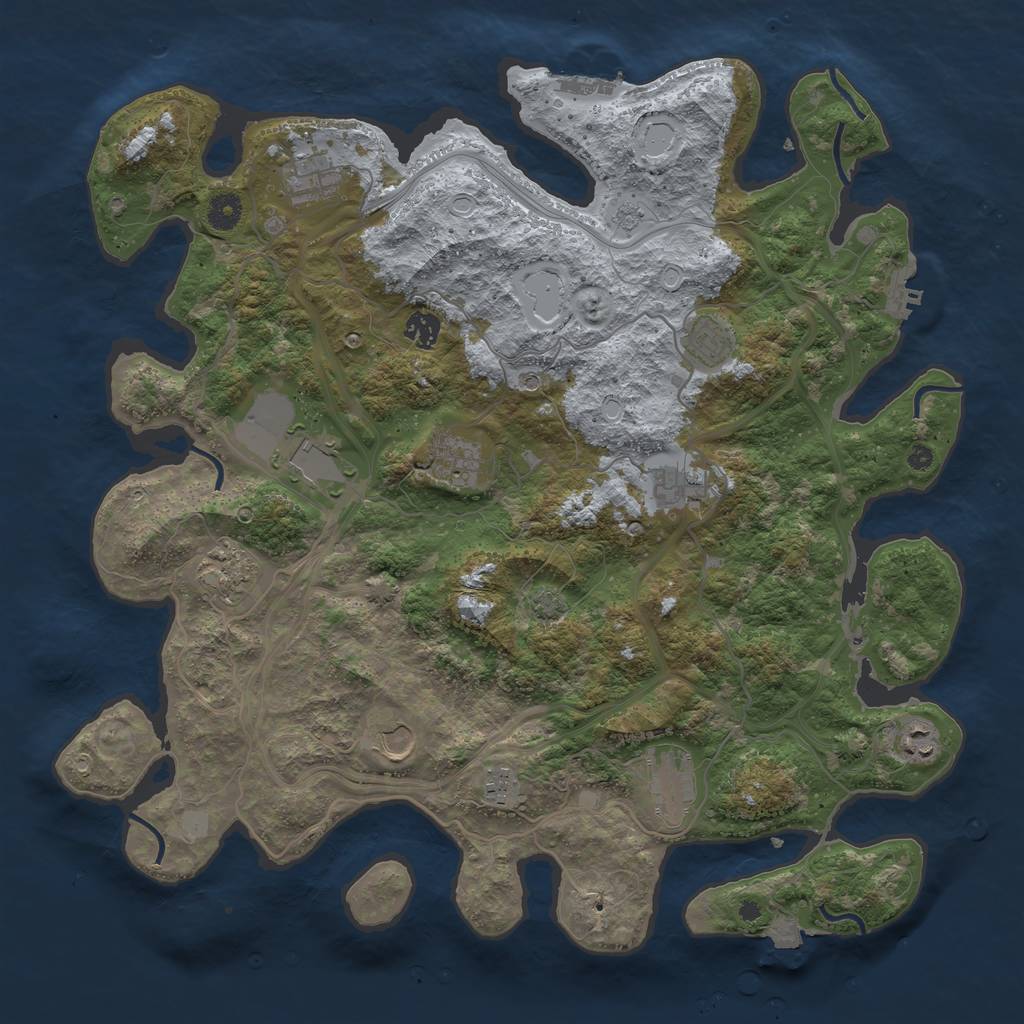 Rust Map: Procedural Map, Size: 4250, Seed: 490174805, 19 Monuments