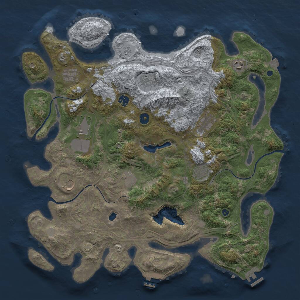 Rust Map: Procedural Map, Size: 4250, Seed: 98510395, 15 Monuments