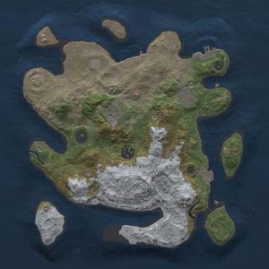 Thumbnail Rust Map: Procedural Map, Size: 3000, Seed: 976569699, 12 Monuments