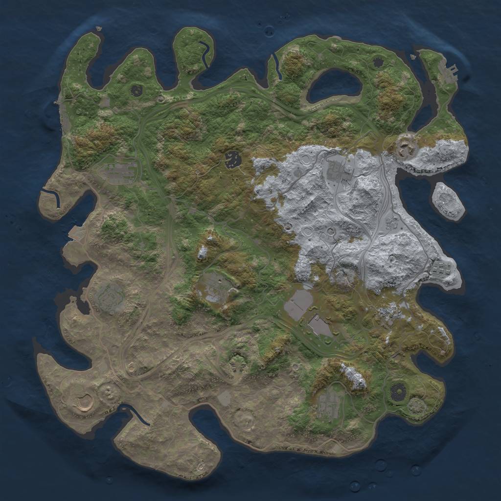 Rust Map: Procedural Map, Size: 4300, Seed: 1189812, 19 Monuments