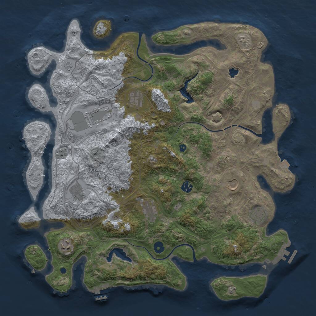 Rust Map: Procedural Map, Size: 4250, Seed: 267013140, 15 Monuments
