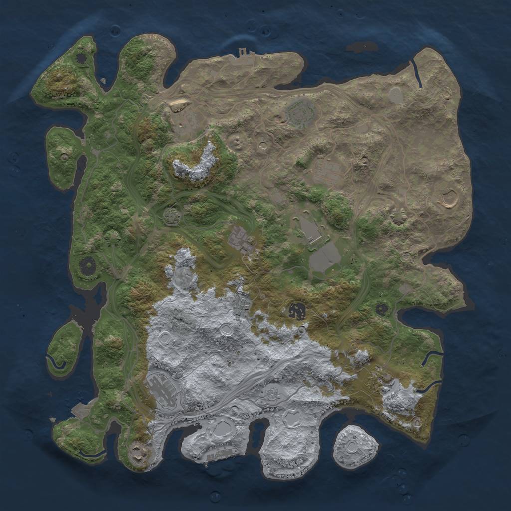 Rust Map: Procedural Map, Size: 4250, Seed: 37736108, 19 Monuments