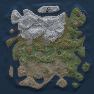 Thumbnail Rust Map: Procedural Map, Size: 4000, Seed: 33166914, 19 Monuments