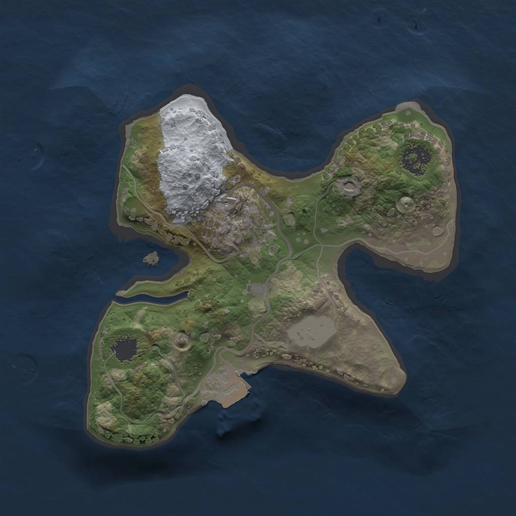 Rust Map: Procedural Map, Size: 1750, Seed: 1026649775, 3 Monuments