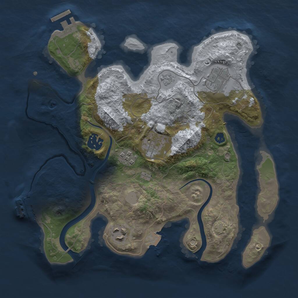 Rust Map: Procedural Map, Size: 2850, Seed: 134435831, 10 Monuments