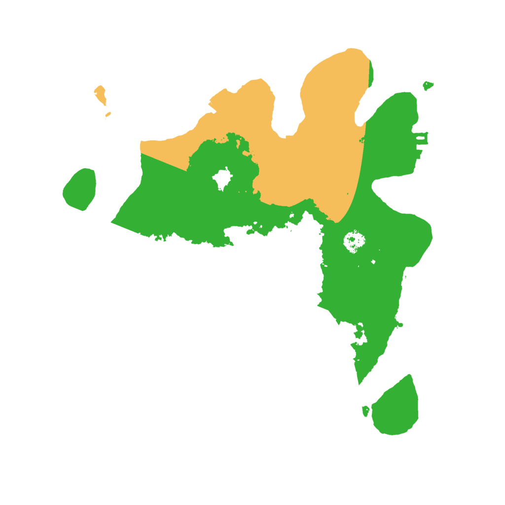 Biome Rust Map: Procedural Map, Size: 2500, Seed: 1988420