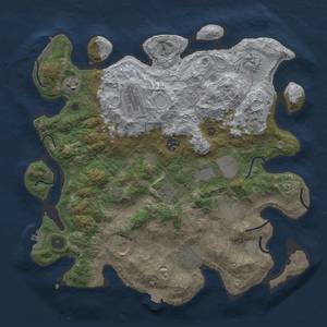 Thumbnail Rust Map: Procedural Map, Size: 3750, Seed: 725060, 17 Monuments