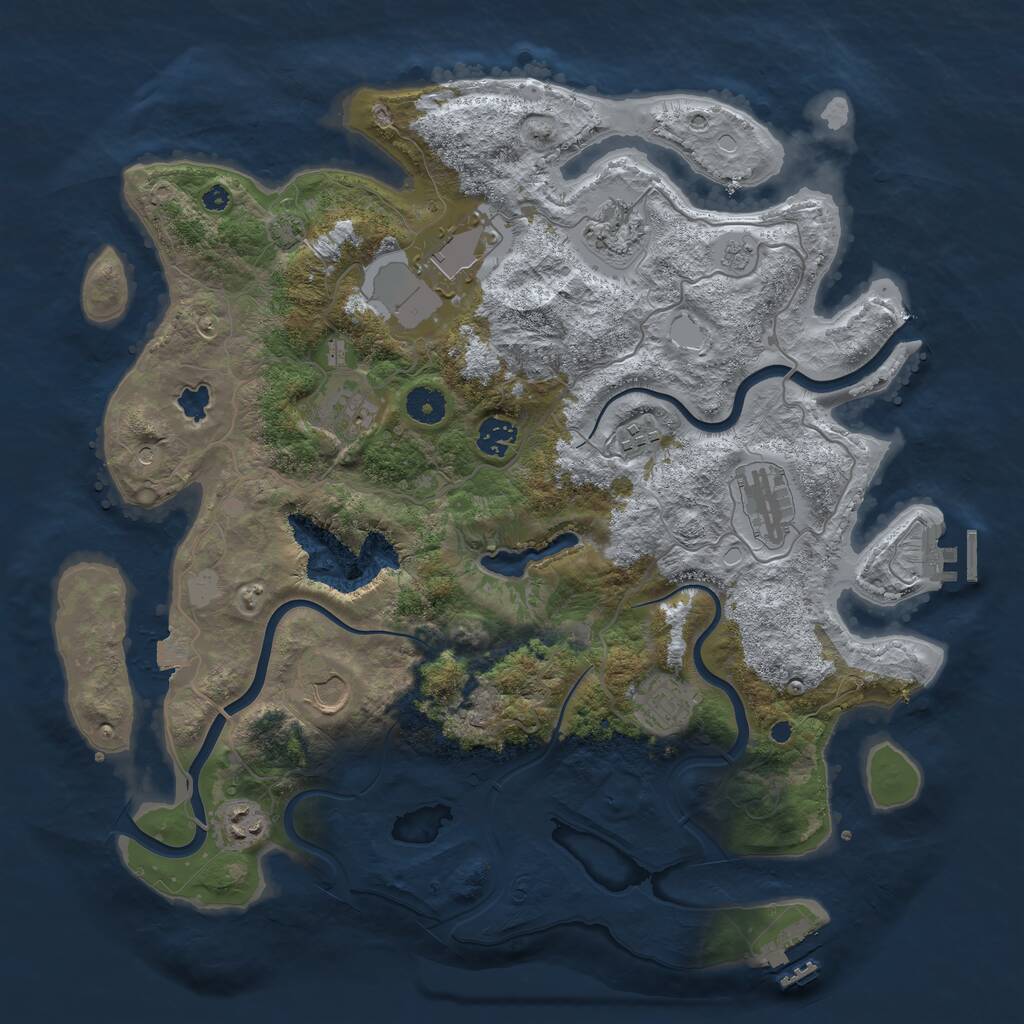 Rust Map: Procedural Map, Size: 4000, Seed: 29932249, 15 Monuments