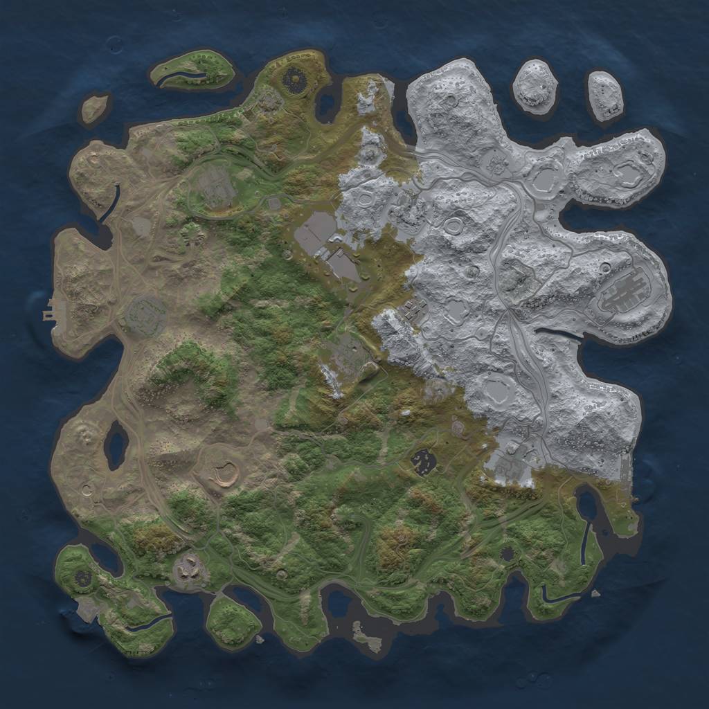 Rust Map: Procedural Map, Size: 4250, Seed: 71788833, 19 Monuments